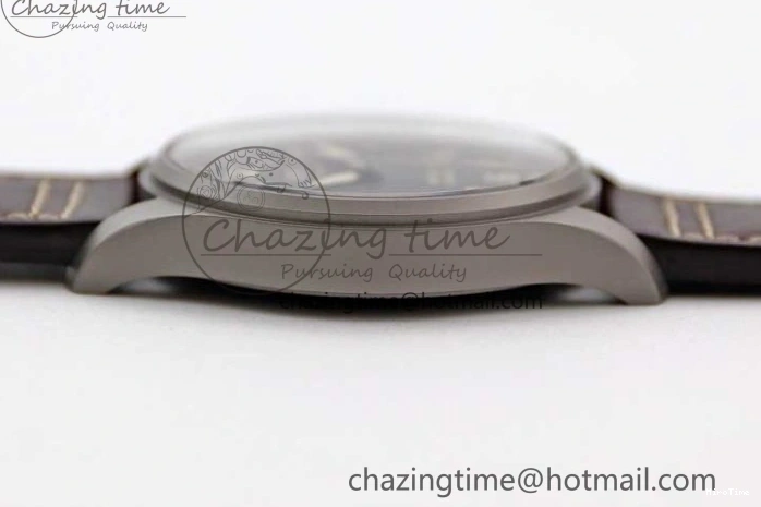 MIROTIME 0312 Mark XVIII IW327006 Titanium M+F 1:1 Best Edition Black Dial on Brown Leather Strap A Efficient 7052